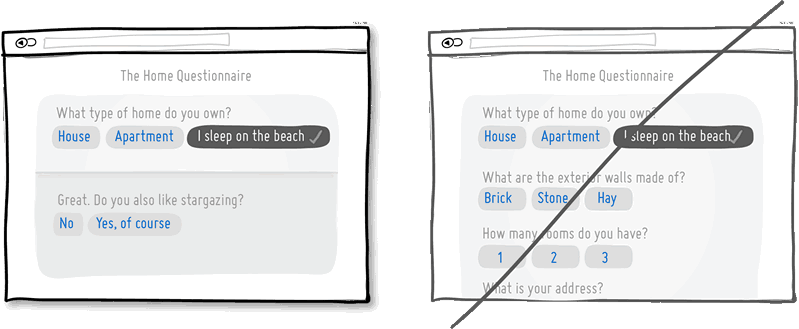 循序漸進(jìn)地引導(dǎo)用戶,不要簡單粗暴地直接呈現(xiàn)給用戶